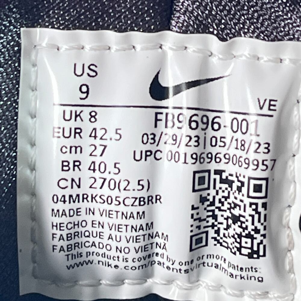 Nike Air Huarache Anthracite Summit White Casual Sneakers FB9696-001 Mens Size 9 - Picture 7 of 8